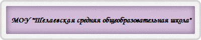МОУ "Шелаевская средняя общеобразовательная школа"